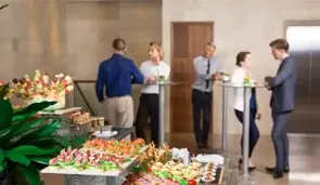 Brand activation with media wall and catering service